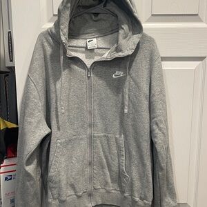 Nike Heather Gray Full-Zip Hoodie